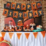 Basketball-Themenparty-Set, Flagge + Ballon + Kucheneinsatz-Set – Bild 7