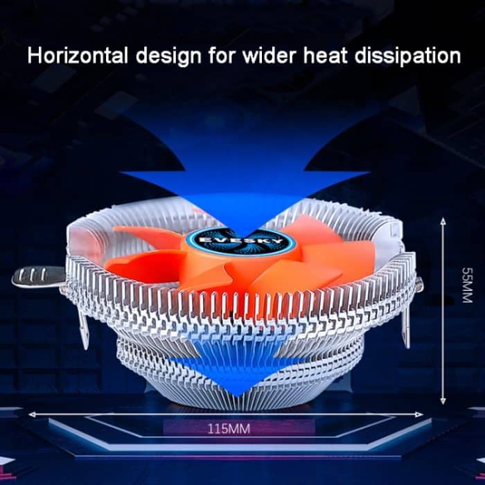 EVESKY Desktop-Computer CPU-Lüfter 1155 775 AMD Universal Mute Down Pressure CPU-Kühler – Bild 5