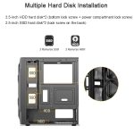 Transparentes ATX-Computergehäuse aus Acryl mit 6 Lüfterpositionen und USB 3.0-Schnittstelle, Black, White – Bild 7