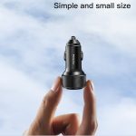 Yesido Y48 60W Auto-Schnellladegerät Aluminium Aluminium Doppelter Typ-C/USB-C-Anschluss Autoladegerät, Y48 – Bild 4