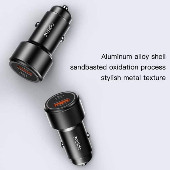 Yesido Y42 PD+QC3.0 Autoladegerät Zigarettenanzünder 42W Schnellladegerät, Y42 – Bild 3