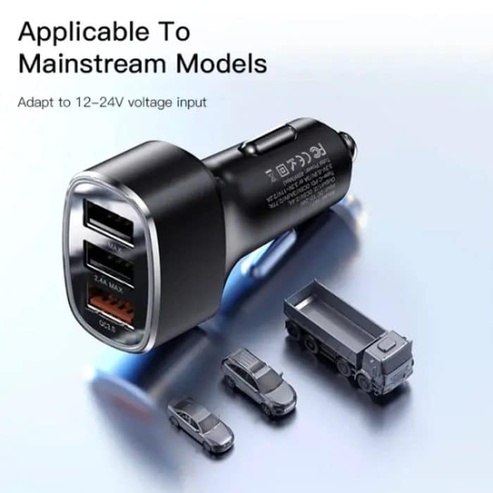 Yesido Y46 42W 3 USB-Anschlüsse Auto-Schnellladegerät, Y46 – Bild 5