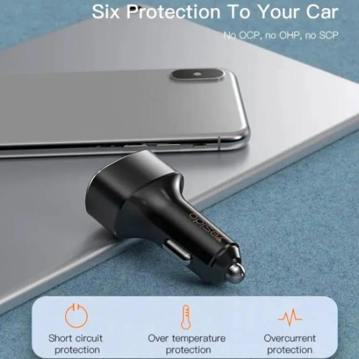 Yesido Y46 42W 3 USB-Anschlüsse Auto-Schnellladegerät, Y46 – Bild 7