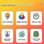 Multifunktionaler RGBW-Atmosphärenlicht-Bluetooth-Lautsprecher Sonnenaufgang Wecklampe Digitalanzeige Wecker, RGBW Black, RGBW White – Bild 3