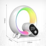 Multifunktionaler RGBW-Atmosphärenlicht-Bluetooth-Lautsprecher Sonnenaufgang Wecklampe Digitalanzeige Wecker, RGBW Black, RGBW White – Bild 4