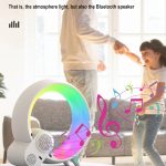 Multifunktionaler RGBW-Atmosphärenlicht-Bluetooth-Lautsprecher Sonnenaufgang Wecklampe Digitalanzeige Wecker, RGBW Black, RGBW White – Bild 5