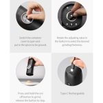 Elektrisches automatisches Salz- und Pfeffermühlen-Set mit Ladestation, D2 KYMQ-7C, J2  KYMQ-15C, K2 KYMQ-17C – Bild 8