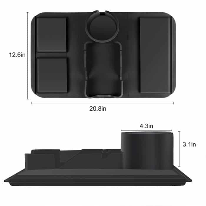 Upgrade Couch-Getränkehalter-Tablett, Silikon-Anti-Rutsch-Sofa-Armlehnen-Tablett, Silicone – Bild 3