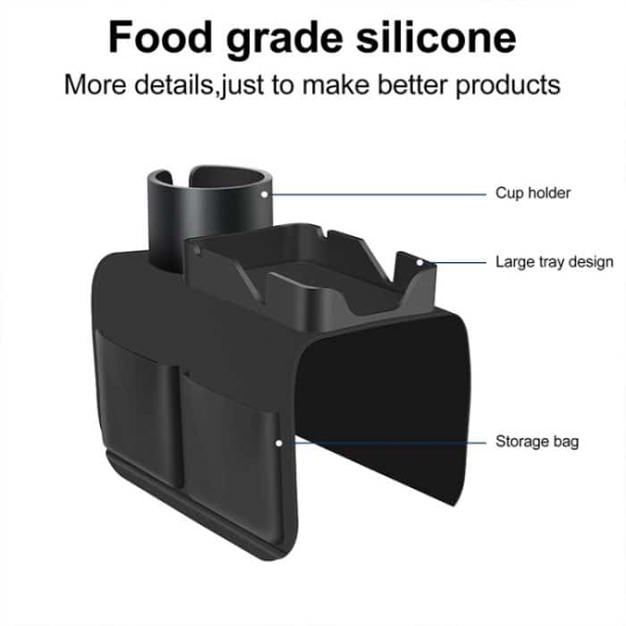 Upgrade Couch-Getränkehalter-Tablett, Silikon-Anti-Rutsch-Sofa-Armlehnen-Tablett, Silicone – Bild 4