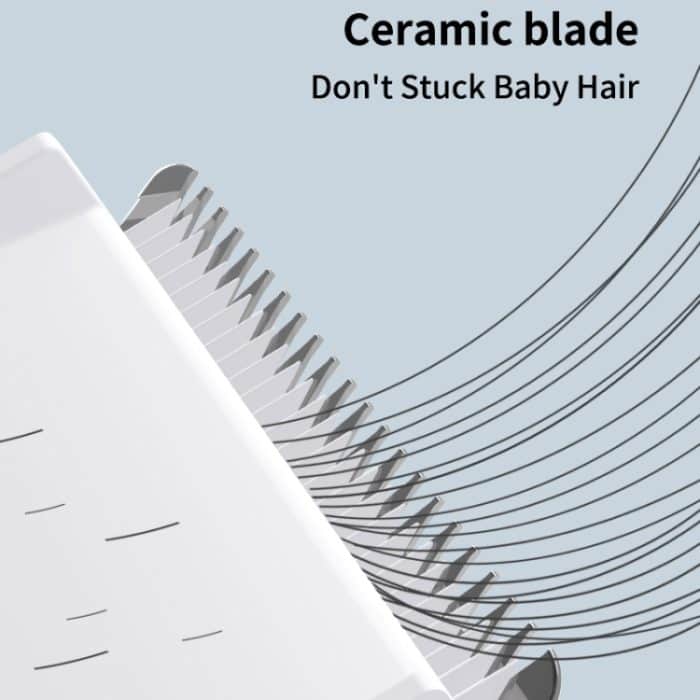 Elektrischer, wasserdichter Friseur-Kinder-Haarschneider, geräuscharm, wiederaufladbar, Push-Clipper, Digital Version White, Suction Upgrade Version White – Bild 4