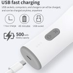 Elektrischer, wasserdichter Friseur-Kinder-Haarschneider, geräuscharm, wiederaufladbar, Push-Clipper, Digital Version White, Suction Upgrade Version White – Bild 7