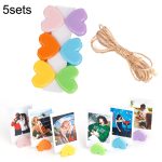 5sets Nette Farbe Liebe Clip Desktop Halterung Bild Hängen Wand Dekoration Memo Clip, Love Clip