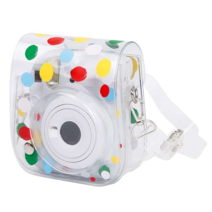 TBD0603842601A.jpg Für Fujifilm Instax Mini 12/11 Transparente Digitalkameratasche, Color Wave Dot – Bild 1