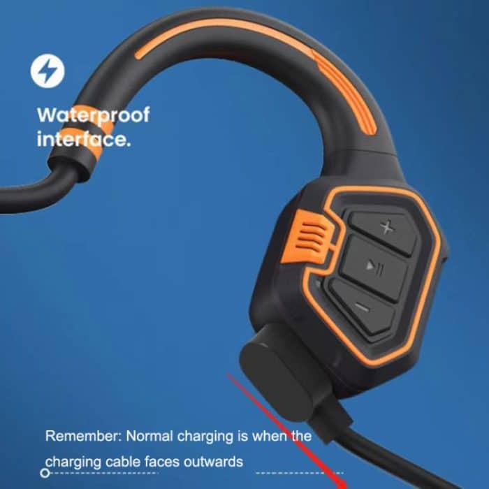 Wasserdichter In-Ear-Kopfhörer mit Knochenleitung, magnetische Aufladung, Schwimmen, Sport, Bluetooth, AS9 Grey, AS9 Orange, AS9 Blue – Bild 8