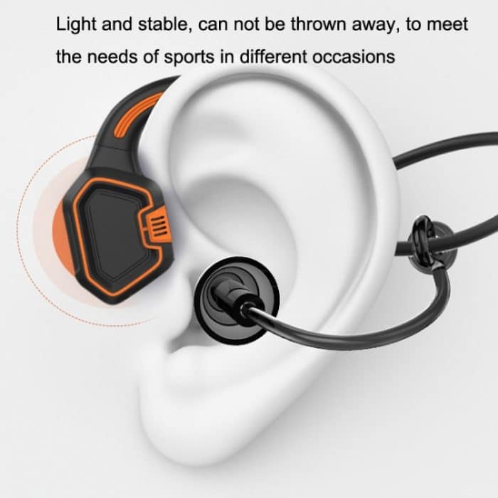 Wasserdichter In-Ear-Kopfhörer mit Knochenleitung, magnetische Aufladung, Schwimmen, Sport, Bluetooth, AS9 Grey, AS9 Orange, AS9 Blue – Bild 9