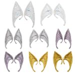 1 Paar Latex Elfenohren mit Glitzer Halloween Party Pixie Ohren Cosplay Requisiten, 10cm Golden, 12cm Golden, 12cm Flash Pink, 10cm Flash Pink, 12cm Silver, 10cm Silver, 12cm Pink, 10cm Pink, 12cm Purple, 10cm Purple – Bild 3
