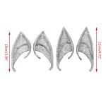 1 Paar Latex Elfenohren mit Glitzer Halloween Party Pixie Ohren Cosplay Requisiten, 10cm Golden, 12cm Golden, 12cm Flash Pink, 10cm Flash Pink, 12cm Silver, 10cm Silver, 12cm Pink, 10cm Pink, 12cm Purple, 10cm Purple – Bild 4