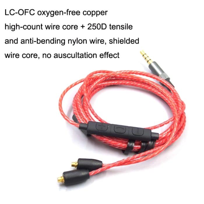 Für Shure MMCX / SE215 / SE535 / SE846 / UE900 Kopfhörerkabel zur Lautstärkeregelung, 1.2m – Bild 3