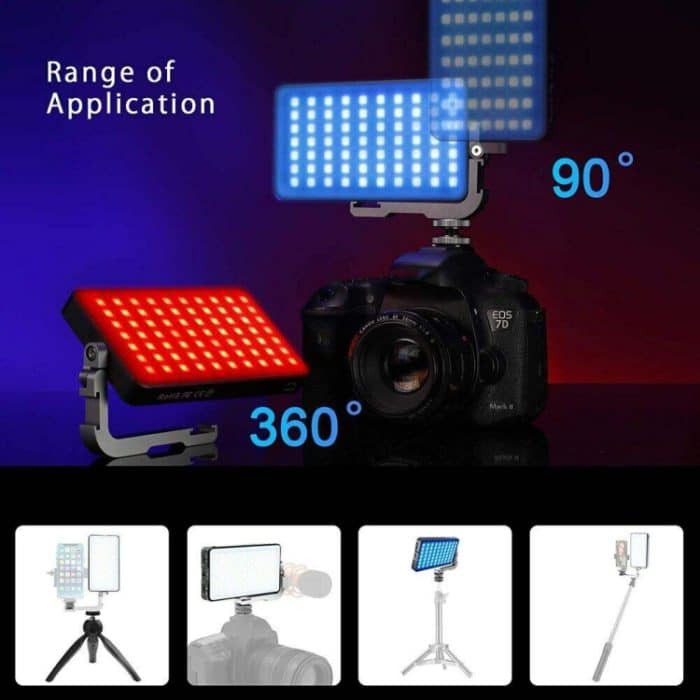 Pixel G3 Flachbildschirm RGB-Fülllicht Handfotografiekamera Dimmbare Desktop-Mini-Taschenlampe – Bild 5