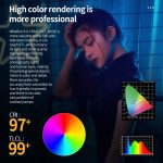 Pixel G3 Flachbildschirm RGB-Fülllicht Handfotografiekamera Dimmbare Desktop-Mini-Taschenlampe – Bild 9