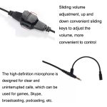 For Boom Microphone V-MODA Computer Gaming Headphone Cable, ZS0198 Gold Plug, ZS0198 Black Injection Molding – Bild 3