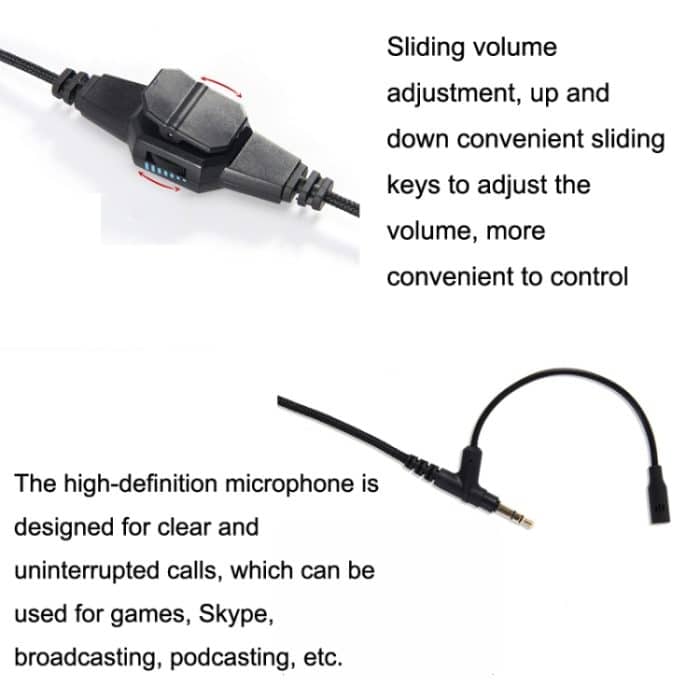 For Boom Microphone V-MODA Computer Gaming Headphone Cable, ZS0198 Gold Plug, ZS0198 Black Injection Molding – Bild 3