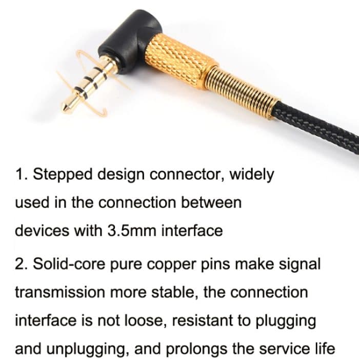 For Boom Microphone V-MODA Computer Gaming Headphone Cable, ZS0198 Gold Plug, ZS0198 Black Injection Molding – Bild 4