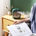 USB-Aufladung, Befeuchtung, Klimaanlage, Ventilator, Nano-Spray, tragbarer Desktop-Lüfter – Bild 10