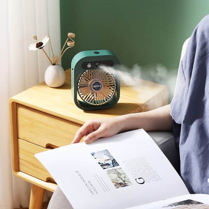 USB-Aufladung, Befeuchtung, Klimaanlage, Ventilator, Nano-Spray, tragbarer Desktop-Lüfter – Bild 10