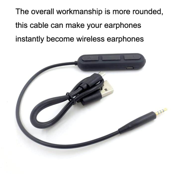 Für BOSE QC25 / OE2 / QC35 / AKG / Y50 / Y40 Kopfhörer Bluetooth-Kabel, ZS0012 Black – Bild 4