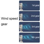 Desktop-Luftzirkulation aufrechter Nachtlichtventilator, drehbarer Turbo-Ventilator für den Haushalt, Plug-in Model, Charging Model – Bild 9