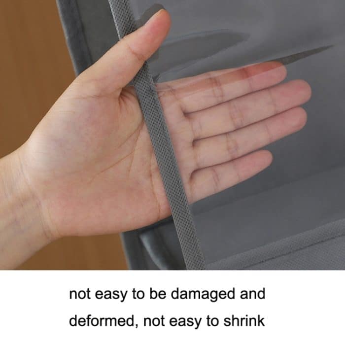 2 Stück doppelseitige transparente Aufbewahrungstasche für Schlafzimmer, Kleiderschrank, Aufbewahrung, staubdicht, Hängetasche, Gray 6 Grid, Black 6 Grid, Gray 8 Grid, Black 8 Grid – Bild 5