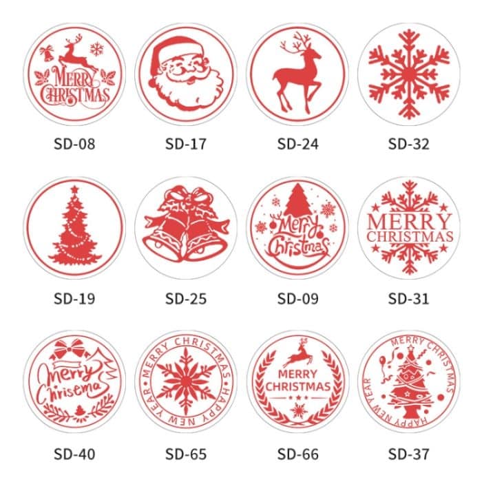 Feuerlack-Siegel der Weihnachtsserie mit Holzmaserungsgriff und Messing-Siegelkopf – Bild 5