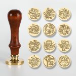 Englische Buchstaben-Serie, Feuerlack-Siegel, Toxca-Griff + Messing-Siegelkopf – Bild 2