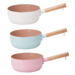 18 cm ohne Deckel, zum Kochen von Instant-Nudeln, antihaftbeschichtete Pfanne, Babynahrungsergänzungspfanne, kleiner Milchtopf aus Maifan-Stein, 18cm Without Cover White, 18cm Without Cover Blue, 18cm Without Cover Pink – Bild 2