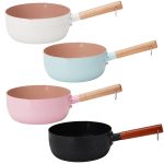 20 cm ohne Deckel, zum Kochen von Instant-Nudeln, antihaftbeschichtete Pfanne, Babynahrungsergänzungspfanne, kleiner Milchtopf aus Maifan-Stein, 20cm Without Cover Black, 20cm Without Cover White, 20cm Without Cover Blue, 20cm Without Cover Pink – Bild 2