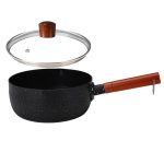 20 cm mit Deckel, zum Kochen von Instant-Nudeln, antihaftbeschichtete Pfanne, Babynahrungsergänzungspfanne, kleiner Milchtopf aus Maifan-Stein, 20cm With Cover Black, 20cm With Cover White, 20cm With Cover Blue, 20cm With Cover Pink
