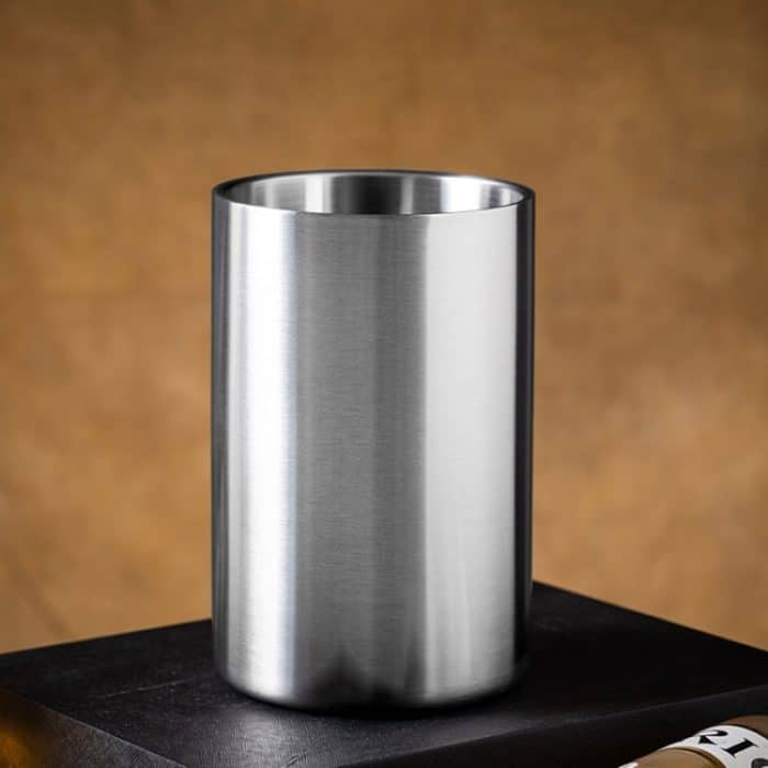 Große Kapazität, verdickter runder Eiskübel aus Edelstahl, doppelschichtiges Champagner-Bierfass, 1.6L – Bild 2