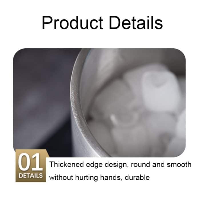 Große Kapazität, verdickter runder Eiskübel aus Edelstahl, doppelschichtiges Champagner-Bierfass, 1.6L – Bild 4