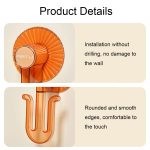 2 Stück Badezimmer-Punch-Free-Wand-Slipper-Rack Transparenter Haken-Lagerregal – Bild 5