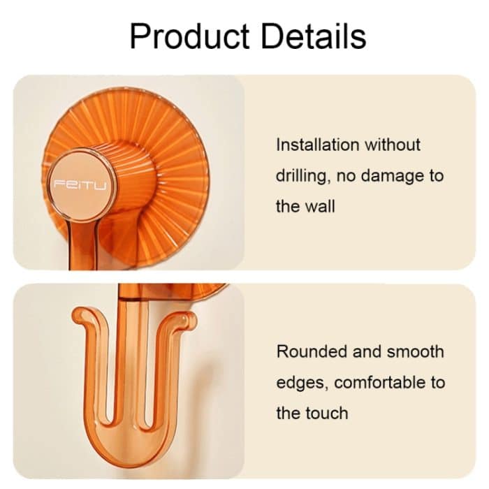 2 Stück Badezimmer-Punch-Free-Wand-Slipper-Rack Transparenter Haken-Lagerregal – Bild 5