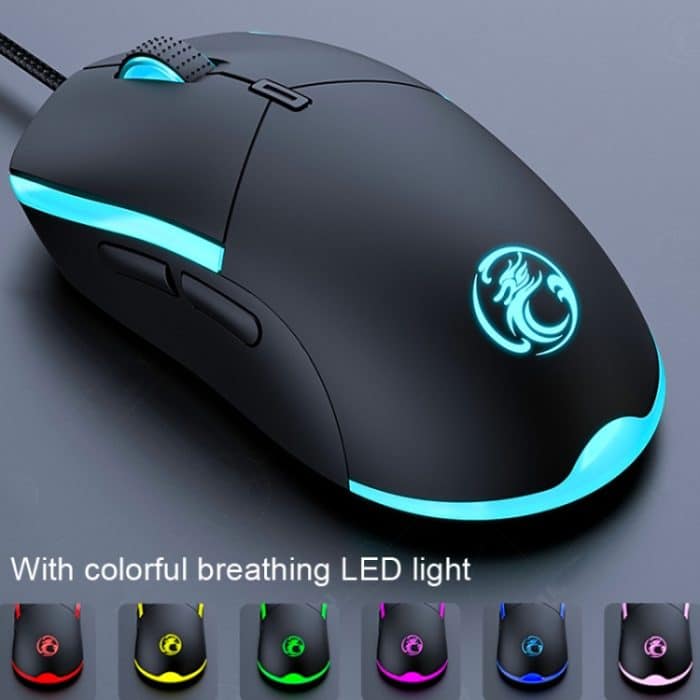 IMICE T30 kabelgebundene E-Sport-Gaming-Maus, LED, leuchtend, bunt, programmierbare 6D-Maus, T30 – Bild 5
