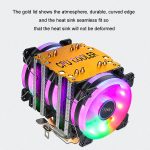 EVESKY 500 Desktop-Computer 4 Kupferrohr-Mute-CPU-Lüfter, Single Fan Without Light, No Light Three Fans, Color Single Fan, Color Three Fans – Bild 3