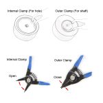 10–25 mm kompakte, federbelastete Sicherungsringzange, HSD SS-80A Outer For Shaft Straight, HSD SS-80B Outer For Shaft Curved, HSD SB-80A Internal For Hole Straight, HSD SB-80B Internal For Hole Curved – Bild 3