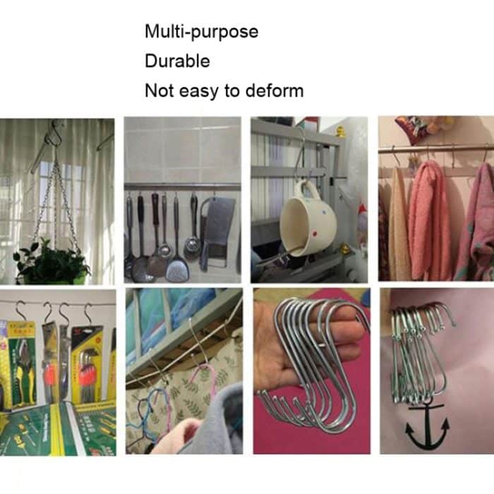 Multifunktionaler Edelstahlhaken, S-förmiger Metallhaken, Large, Medium, Small – Bild 7