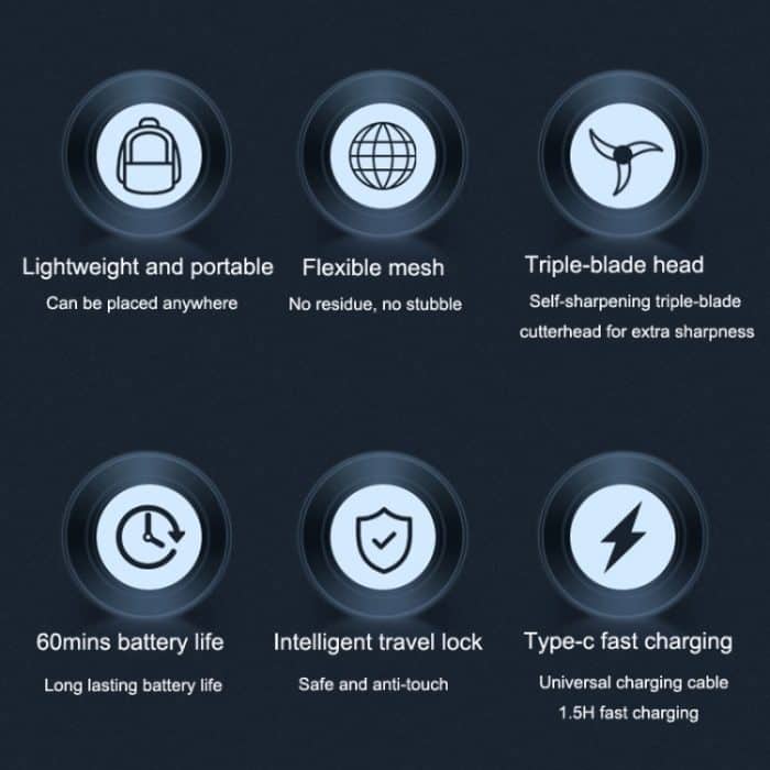 Motorisierter Mini-Reise-Bartrasierer für Männer, waschbar – Bild 10