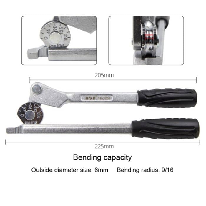 Manuelle Edelstahlrohr-Eisenrohrbiegemaschine, Klimaanlage, Kupferrohr, Aluminiumrohrbiegemaschine, HSD TB-3206 6mm Diameter, HSD TB-3208 8mm Diameter, HSD TB-3210 10mm Diameter, HSD TB-3212 12mm Diameter – Bild 6