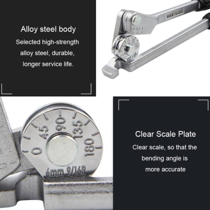 Manuelle Edelstahlrohr-Eisenrohrbiegemaschine, Klimaanlage, Kupferrohr, Aluminiumrohrbiegemaschine, HSD TB-3206 6mm Diameter, HSD TB-3208 8mm Diameter, HSD TB-3210 10mm Diameter, HSD TB-3212 12mm Diameter – Bild 4
