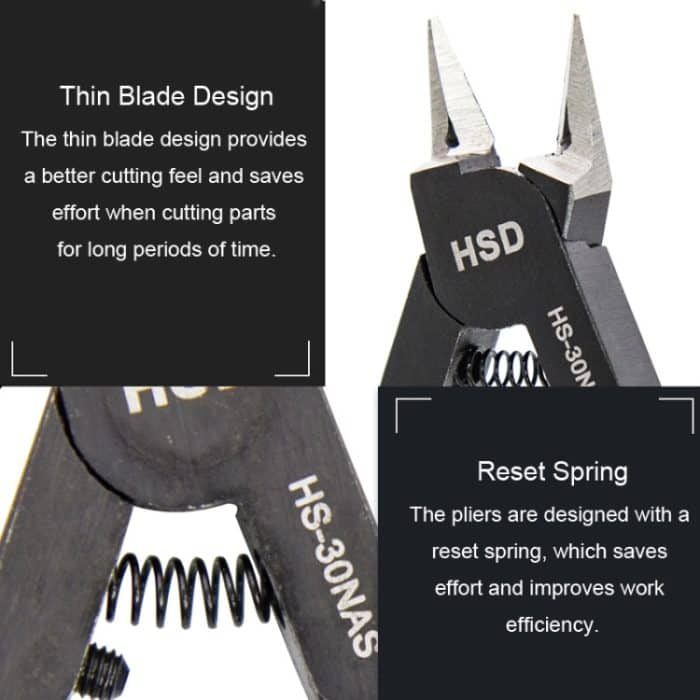 Kunststoffmodell, dünne Klinge, Wasserstrahlschneidezange, Diagonalzange, handgefertigte Zange, HSD HS-30NAS – Bild 5