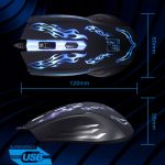 Chasing Leopard USB-beleuchtete optische 1,3 m lange kabelgebundene Gaming-Maus – Bild 2